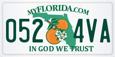 FL license plate 0524VA
