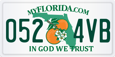FL license plate 0524VB