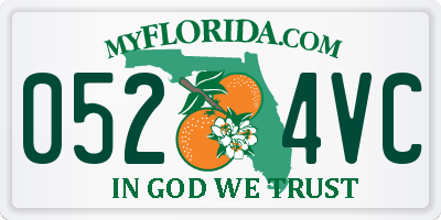 FL license plate 0524VC