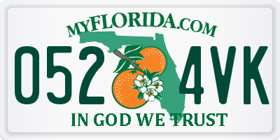 FL license plate 0524VK
