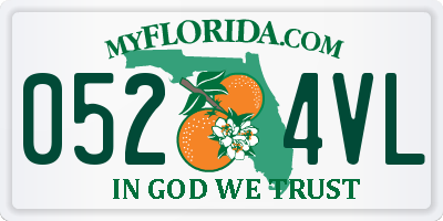 FL license plate 0524VL