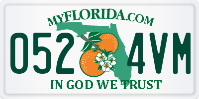 FL license plate 0524VM