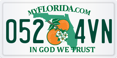 FL license plate 0524VN