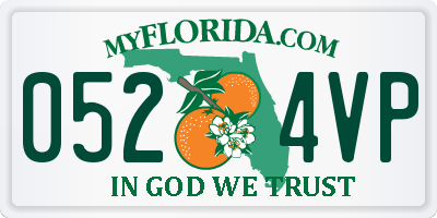 FL license plate 0524VP