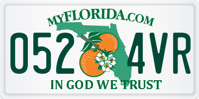 FL license plate 0524VR