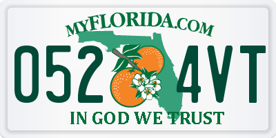 FL license plate 0524VT