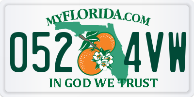 FL license plate 0524VW