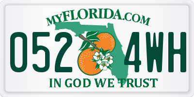 FL license plate 0524WH