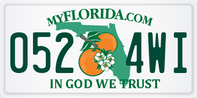 FL license plate 0524WI