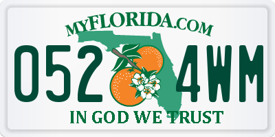 FL license plate 0524WM