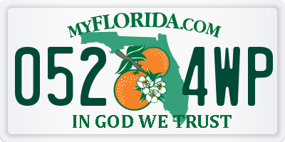 FL license plate 0524WP