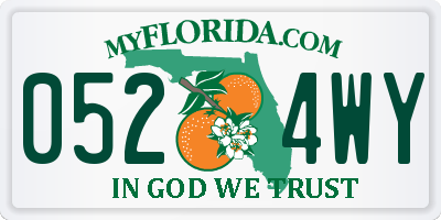 FL license plate 0524WY
