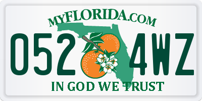 FL license plate 0524WZ