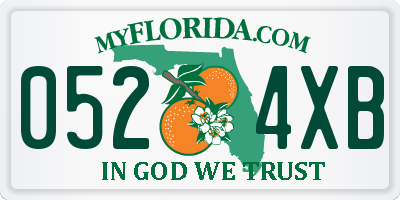 FL license plate 0524XB