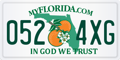 FL license plate 0524XG