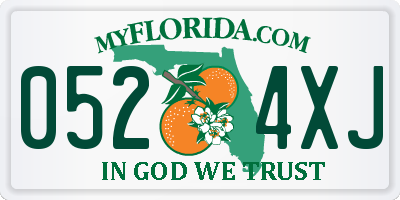 FL license plate 0524XJ