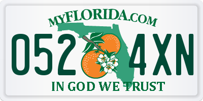 FL license plate 0524XN