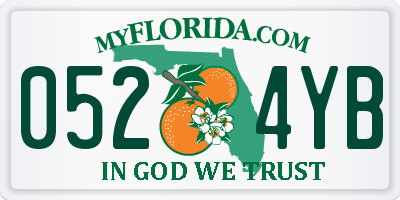 FL license plate 0524YB