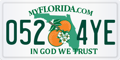 FL license plate 0524YE