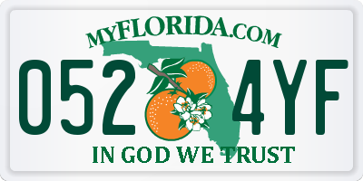 FL license plate 0524YF