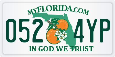 FL license plate 0524YP