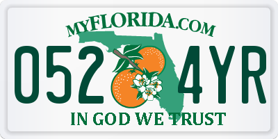 FL license plate 0524YR