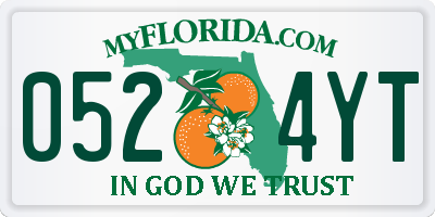 FL license plate 0524YT