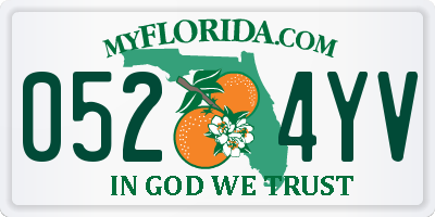 FL license plate 0524YV