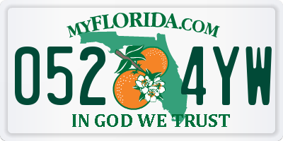 FL license plate 0524YW