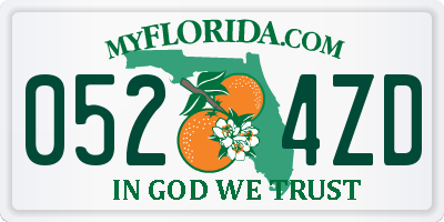 FL license plate 0524ZD