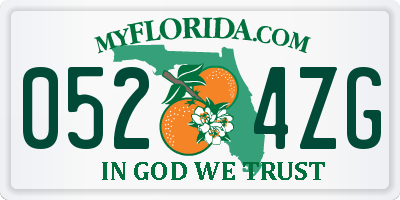 FL license plate 0524ZG