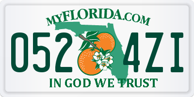 FL license plate 0524ZI