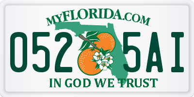 FL license plate 0525AI