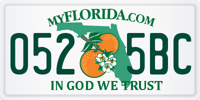 FL license plate 0525BC