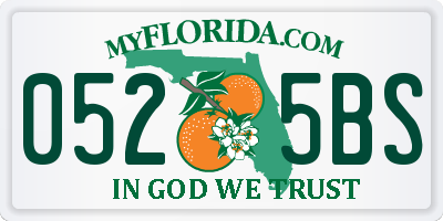 FL license plate 0525BS