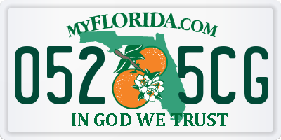 FL license plate 0525CG