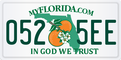 FL license plate 0525EE