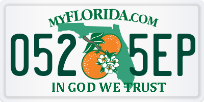 FL license plate 0525EP