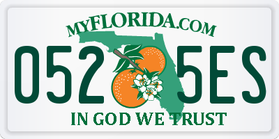 FL license plate 0525ES