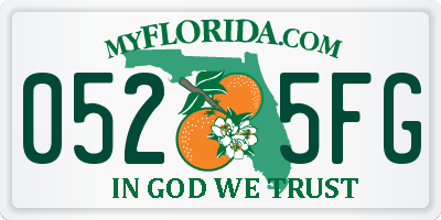 FL license plate 0525FG