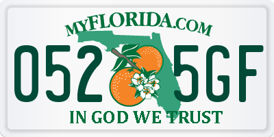 FL license plate 0525GF