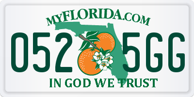 FL license plate 0525GG
