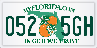 FL license plate 0525GH