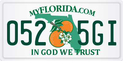 FL license plate 0525GI