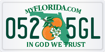 FL license plate 0525GL