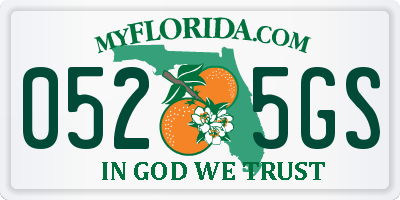 FL license plate 0525GS