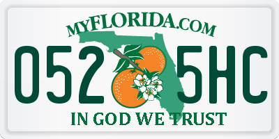 FL license plate 0525HC