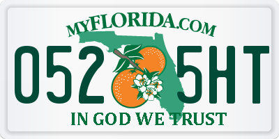 FL license plate 0525HT