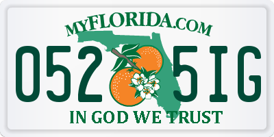 FL license plate 0525IG