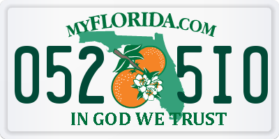 FL license plate 0525IO
